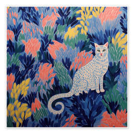 Wandbild Verspielte Dekorative Gartenkatze - Frank Daske