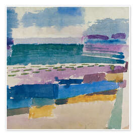 Wandbild St. Germain Strand in Tunis, 1914 - Paul Klee