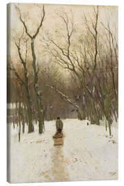 Leinwandbild Winter in de Scheveningse bosjes - Anton Mauve