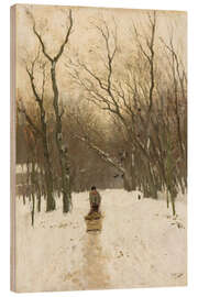 Holzbild Winter in de Scheveningse bosjes - Anton Mauve