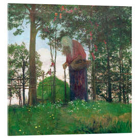 Tableau en verre acrylique Herbal Witch, 1898 - Heinrich Vogeler