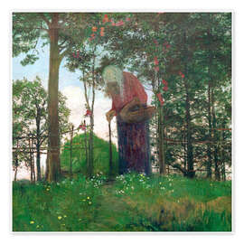 Wandbild Kräuterhexe, 1898 - Heinrich Vogeler