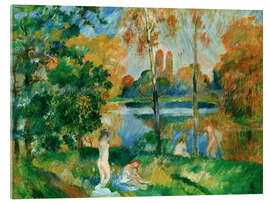 Acrylglasbild Landschaft mit badenden Frauen, 1885 - Pierre-Auguste Renoir