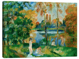 Leinwandbild Landschaft mit badenden Frauen, 1885 - Pierre-Auguste Renoir