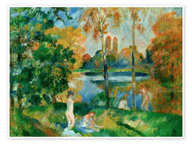 Wandbild Landschaft mit badenden Frauen, 1885 - Pierre-Auguste Renoir
