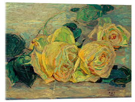 Acrylglasbild Maréchal-Niel-Rosen, 1909 - Heinrich Vogeler