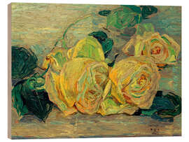 Holzbild Maréchal-Niel-Rosen, 1909 - Heinrich Vogeler