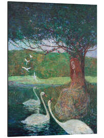 Print på aluminium Swan Fairy Tale, 1899 - Heinrich Vogeler
