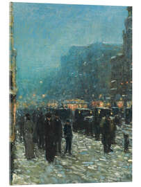 Acrylglasbild Broadway und 42. Straße, 1902 - Frederick Childe Hassam