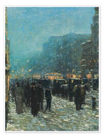 Wandbild Broadway und 42. Straße, 1902 - Frederick Childe Hassam