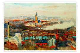 Wandbild Blick auf Potsdam und die Garnisonkirche - Philipp Franck