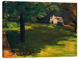 Leinwandbild Gartenbank unter einem Kastanienbaum im Wannseegarten, 1915 - Max Liebermann