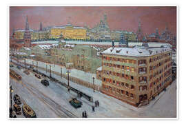 Wandbild Moskau bei Nacht, 1939 - Heinrich Vogeler