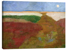 Leinwandbild Mond über Feldern, 1900