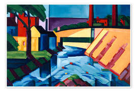 Wandbild Abendfarben - Oscar Bluemner