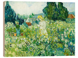 Holzbild Marguerite Gachet in ihrem Garten, 1890 - Vincent van Gogh