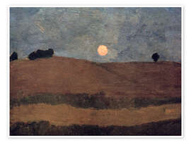 Wandbild Mond über Landschaft, 1900 - Paula Modersohn-Becker