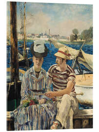 Acrylglasbild Sonntag an der Seine in Argenteuil, 1874 - Édouard Manet