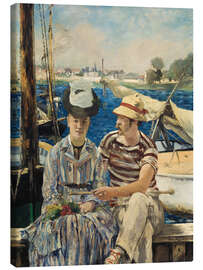 Leinwandbild Sonntag an der Seine in Argenteuil, 1874 - Édouard Manet