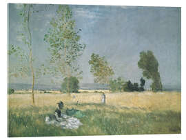 Acrylglasbild Frühling (die Wiese), 1874 - Claude Monet