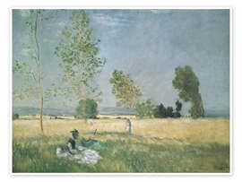Poster Frühling (die Wiese), 1874 - Claude Monet