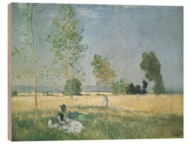 Holzbild Frühling (die Wiese), 1874 - Claude Monet