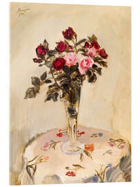 Acrylglasbild Stilleben mit Rosen, 1904 - Max Slevogt