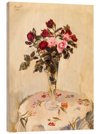 Holzbild Stilleben mit Rosen, 1904 - Max Slevogt