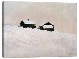 Leinwandbild Häuser im Schnee in Norwegen, 1895 - Claude Monet