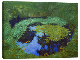 Leinwandbild Tümpel mit Spiegelung - Otto Modersohn