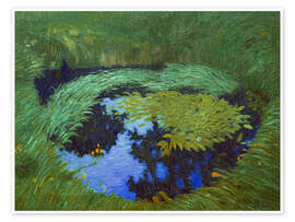 Poster Tümpel mit Spiegelung - Otto Modersohn