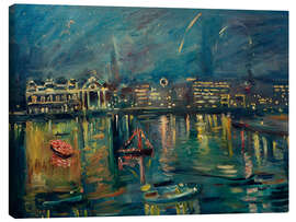 Leinwandbild Neuer Jungfernstieg über die Binnenalster am Kaisertag - Lovis Corinth