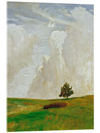 Acrylglasbild Wolkenberge, 1892 - Otto Modersohn