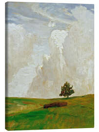 Tableau sur toile Cloud mountains, 1892 - Otto Modersohn