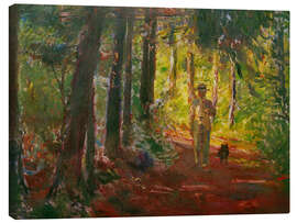 Leinwandbild Mann auf einem Waldweg, 1904 - Max Slevogt