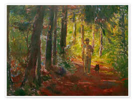 Wandbild Mann auf einem Waldweg, 1904 - Max Slevogt