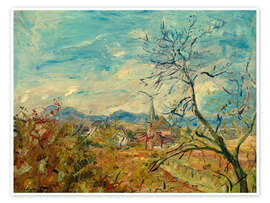 Poster Goldramstein im Herbst, Blick vom Balkon, 1910 - Max Slevogt