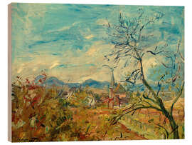 Holzbild Goldramstein im Herbst, Blick vom Balkon, 1910 - Max Slevogt