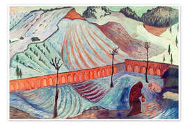 Wandbild Die Frau mit der Laterne, 1910 - Marianne von Werefkin