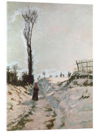 Acrylglasbild Hohlweg im Schnee, 1869 - Jean Baptiste Armand Guillaumin