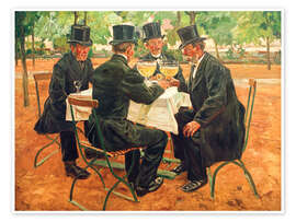 Wandbild Totengräber beim Weißbier, 1902 - Philipp Franck