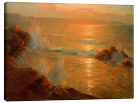 Leinwandbild Meeresbrandung bei Sonnenuntergang, 1909 - Adolf Münzer