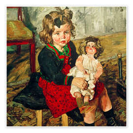 Wandbild Kind mit Puppe, 1919 - Philipp Franck