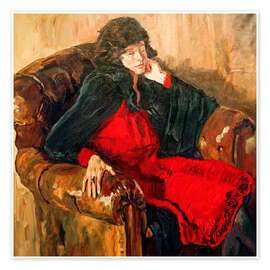 Wandbild Dame im Sessel, 1930 - Philipp Franck