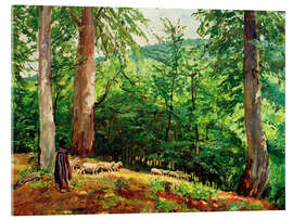 Acrylglasbild Schäfer mit Schafherde im Taunus, 1927 - Philipp Franck