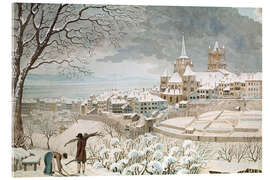 Acrylglasbild Lausanne unter Schnee, 1830