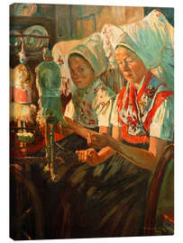 Leinwandbild Spreewälderinnen beim Spinnen, 1907 - Philipp Franck