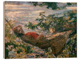 Holzbild In der Hängematte - Max Slevogt