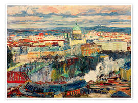 Wandbild Blick auf Postdam mit der Nicolaikirche, 1930 - Philipp Franck