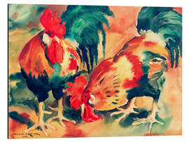 Print på aluminium Two Cockerels - Philipp Franck